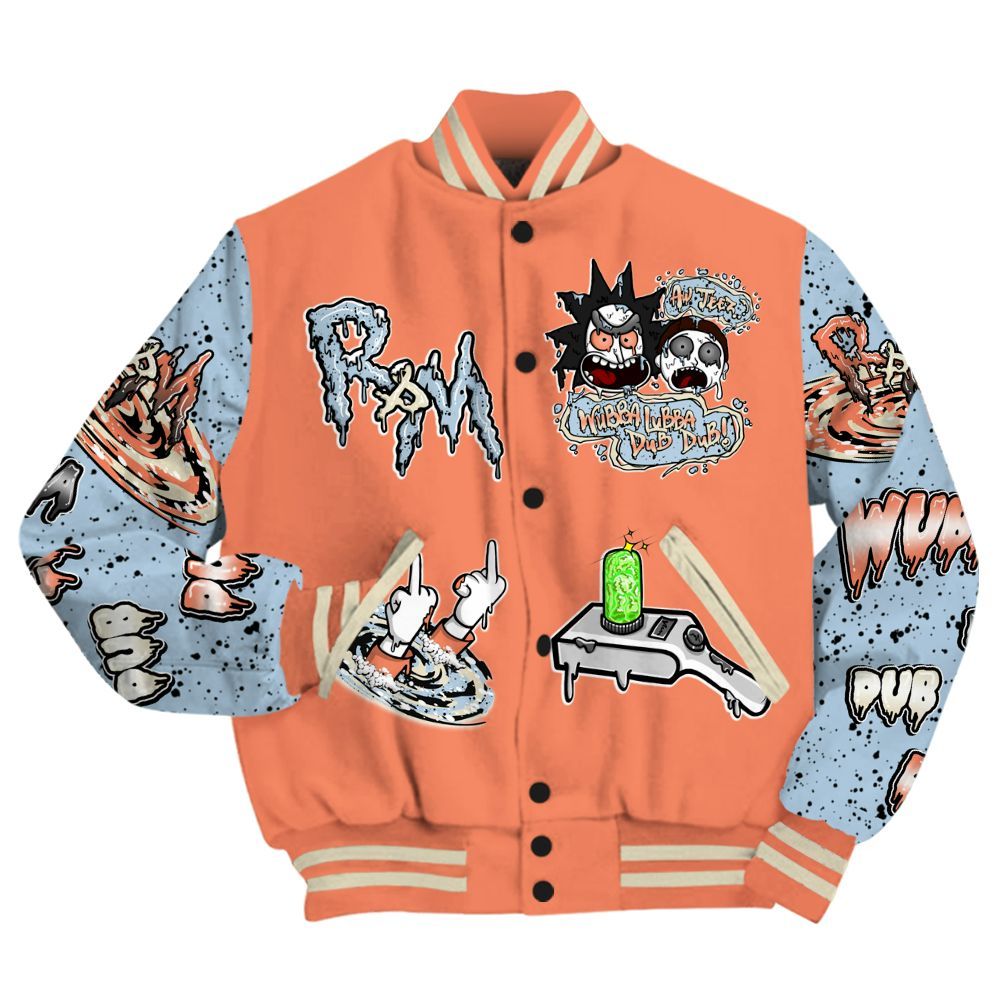 Varsity Jacket To Match DJ Khaled Crimson Bliss 5s - Wubba Rick Drip All Over Print