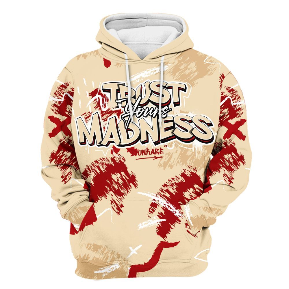 Hoodie To Match Dunk Low Strawberry Waffle - Trust Your Madness Retro All Over Print