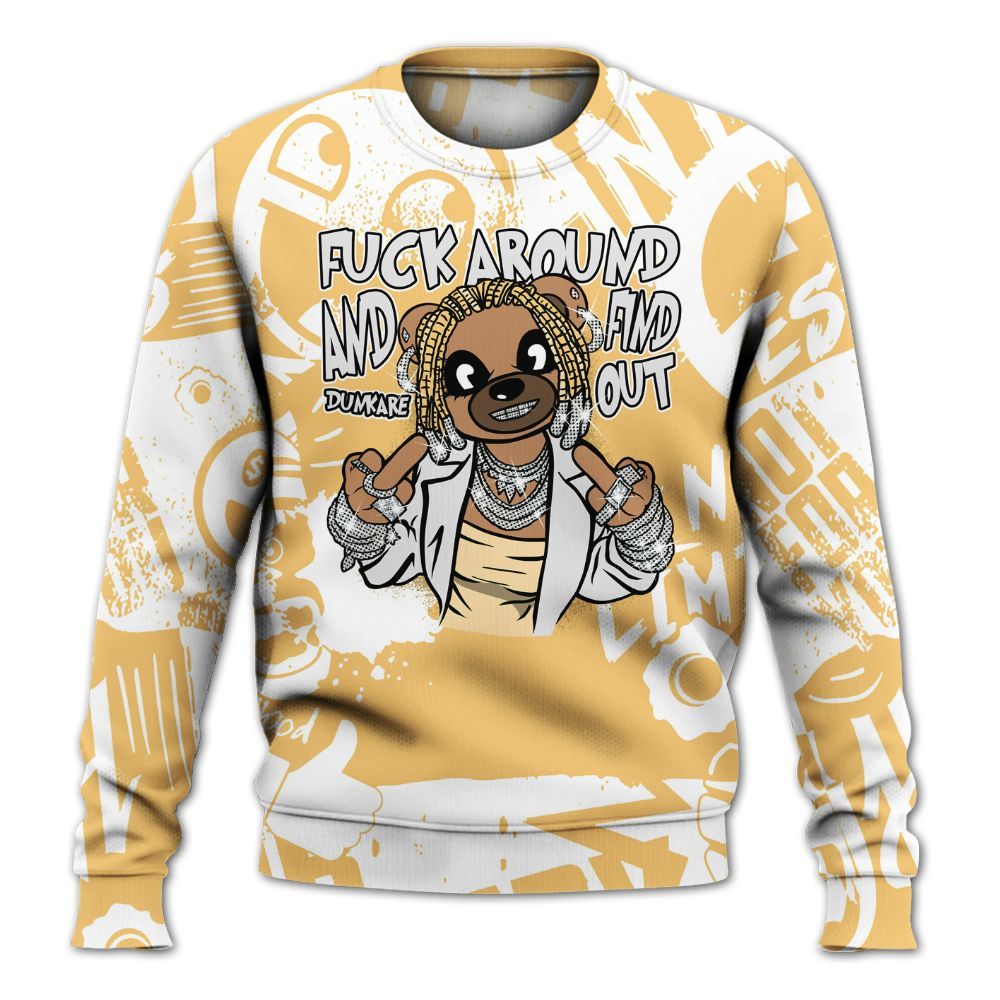 Sweatshirt To Match Craft Paris 6s - F#ck Around Bear Bear Monogram Graffiti All Over Print