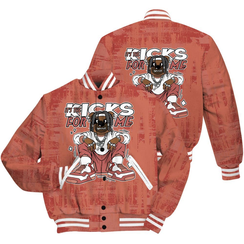 Varsity Jacket To Match Dune Red 13s Shirt - Sneakers Bear Glitch Art All Over Print