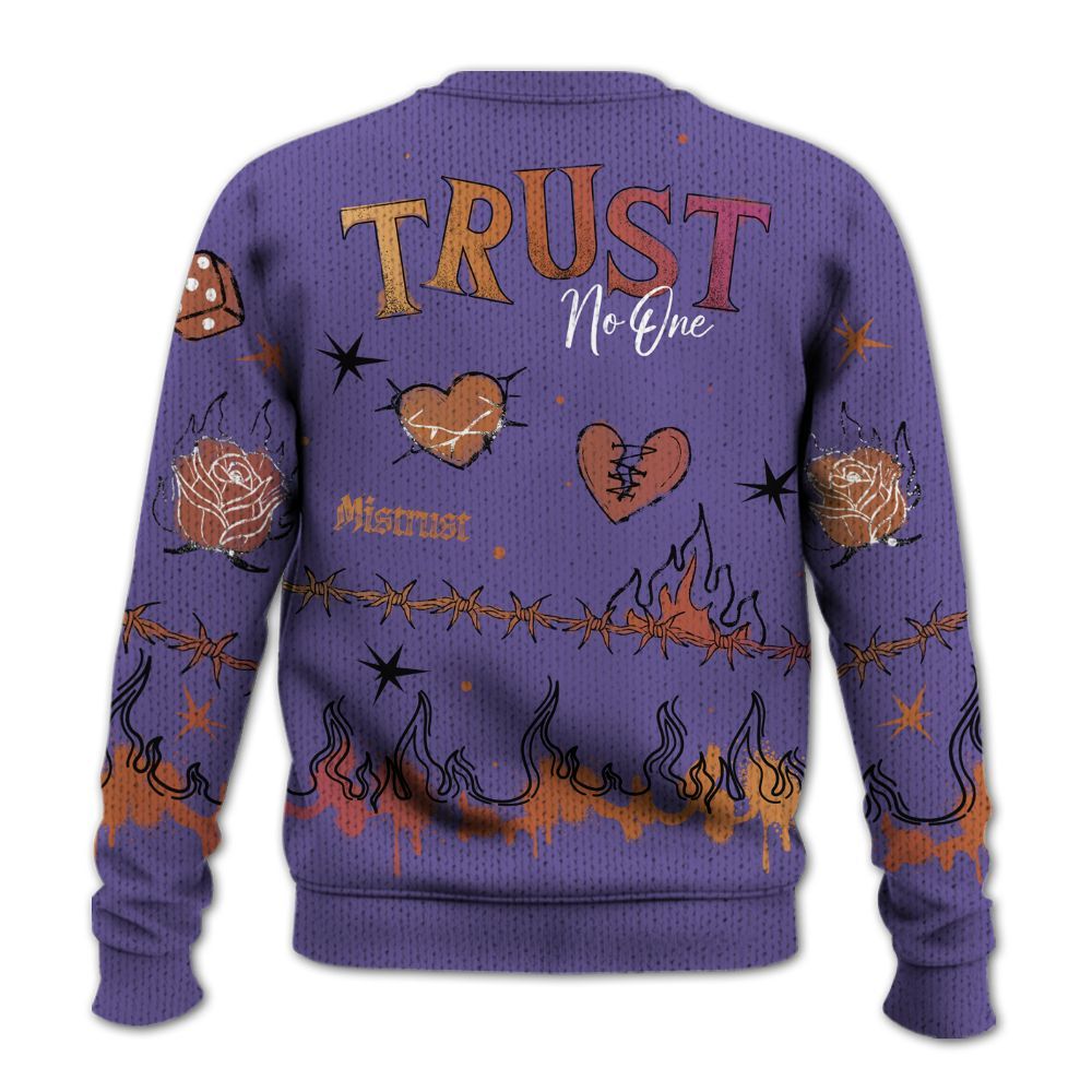 Knitted Sweater To Match Book Sunset 1s - Trust No One Snake-Bite Doodle Crayon