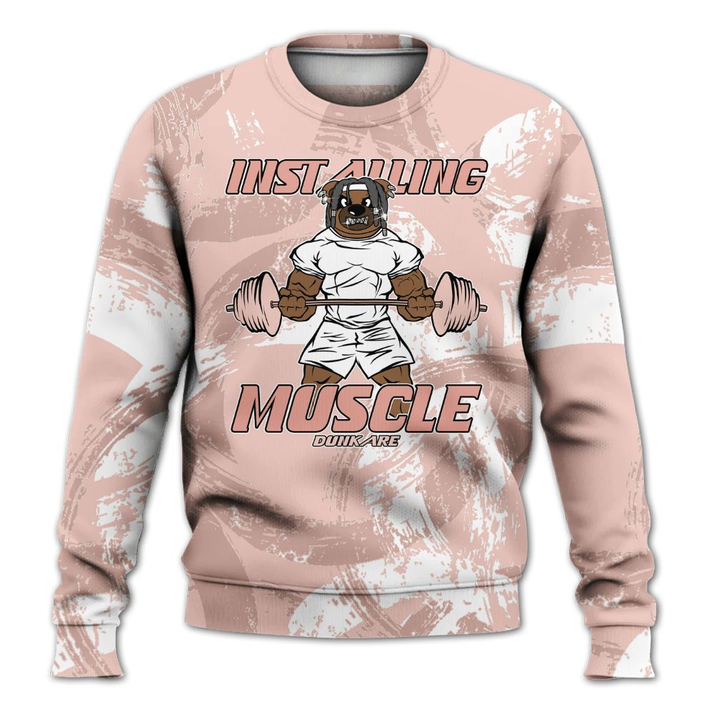 Sweatshirt To Match Low Legend Pink 11s - Installing Muscle Bear Circle Slpash All Over Print