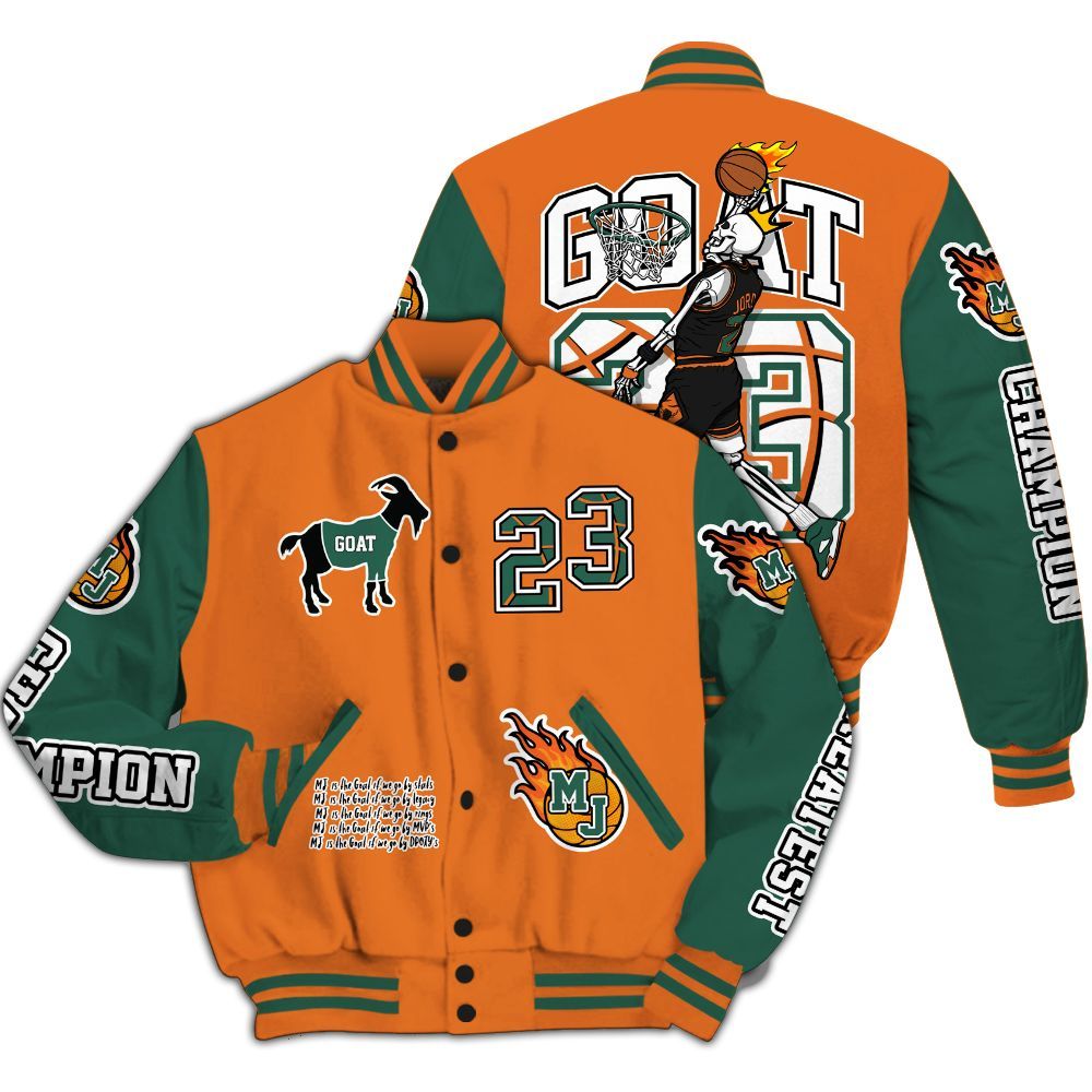 Varsity Jacket To Match Dunk Low Ceramic - 23 G.0.A.T Jump Up Basketball All Over Print