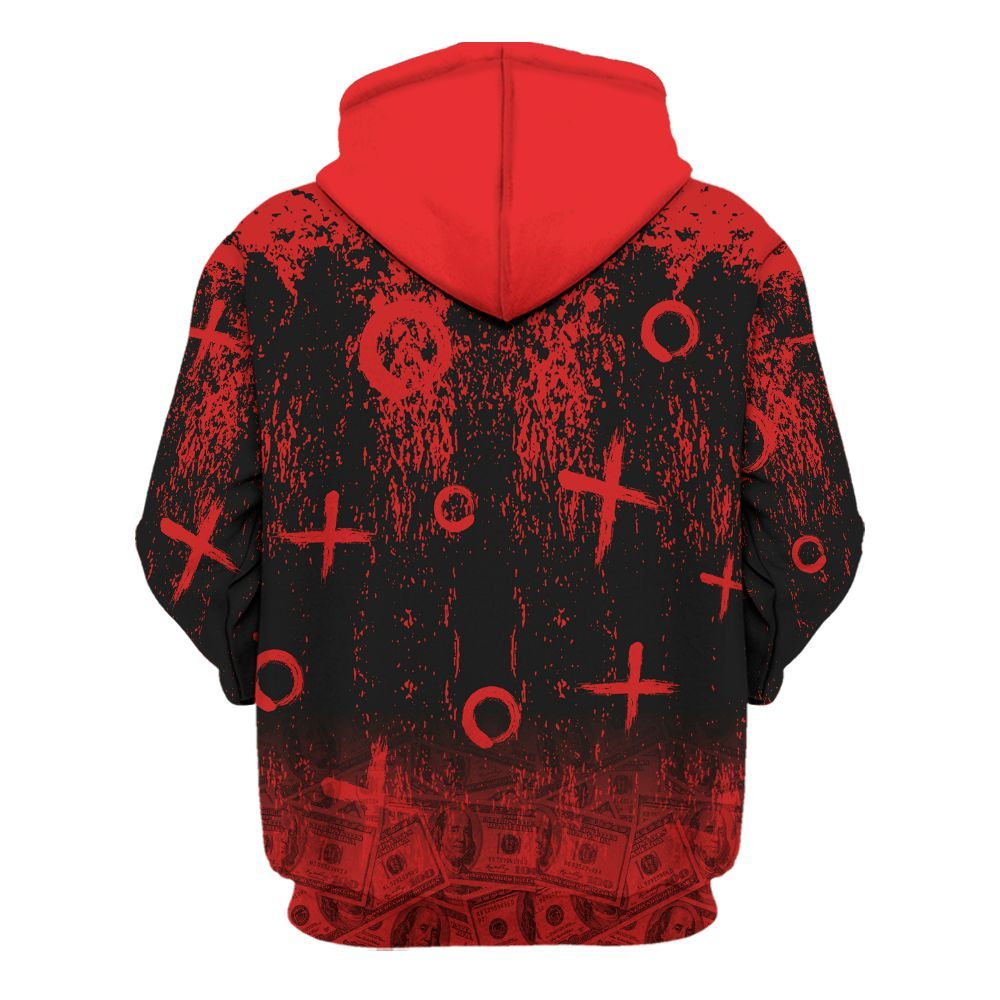 Hoodie To Match Red Thunder 4s - Selfmade Unique Drip All Over Print