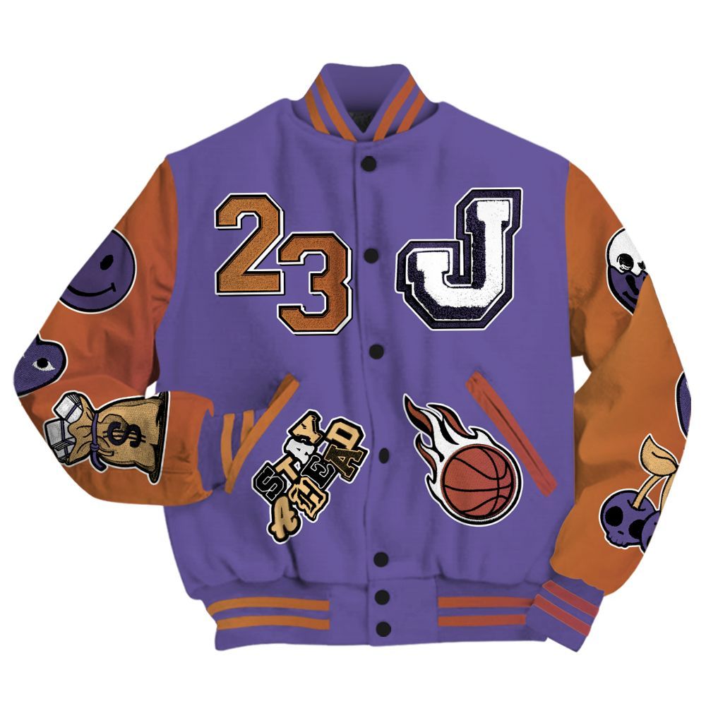 Varsity Jacket To Match Book Sunset 1s - Hustles Money Number 23 All Over Print