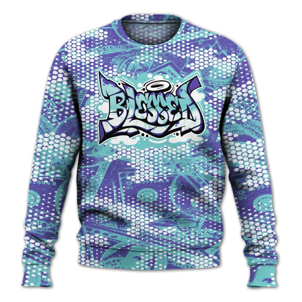 Sweatshirt To Match Low Hornets 1s - Blessing Graphic Banknotes All Over Print