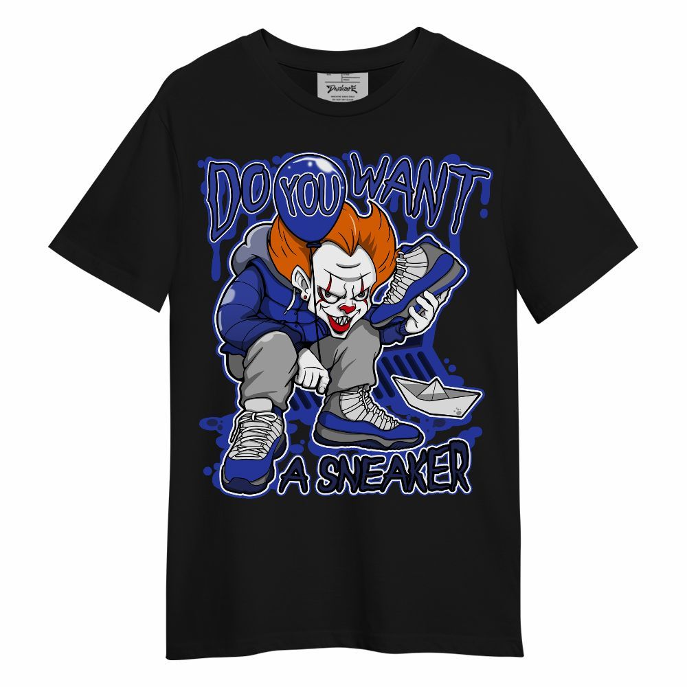 Shirt To Match Air Max Plus Black Racer Blue - Clown Scary Sneakers Halloween Graphic Unisex Shirt