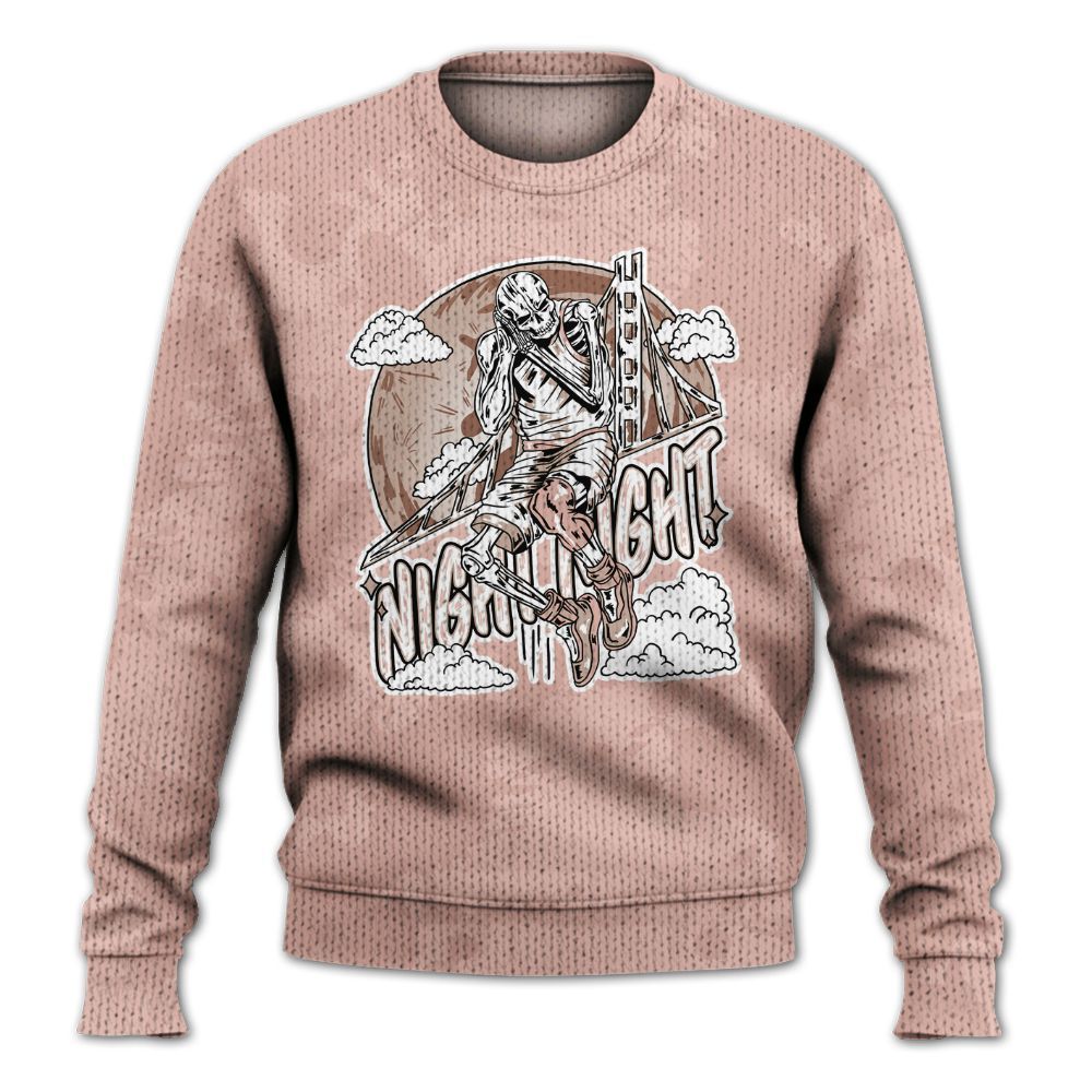 Knitted Sweater To Match Dunk Low Pink Velvet - Seeya Skeleton Brick