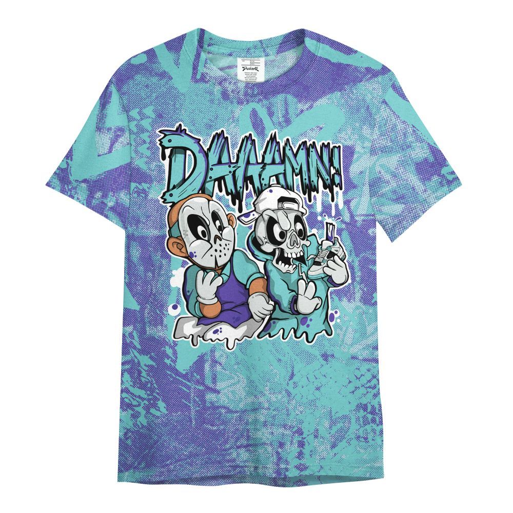 Shirt To Match Low Hornets 1s - Damn Shoe Graphic Heart Grunge All Over Print