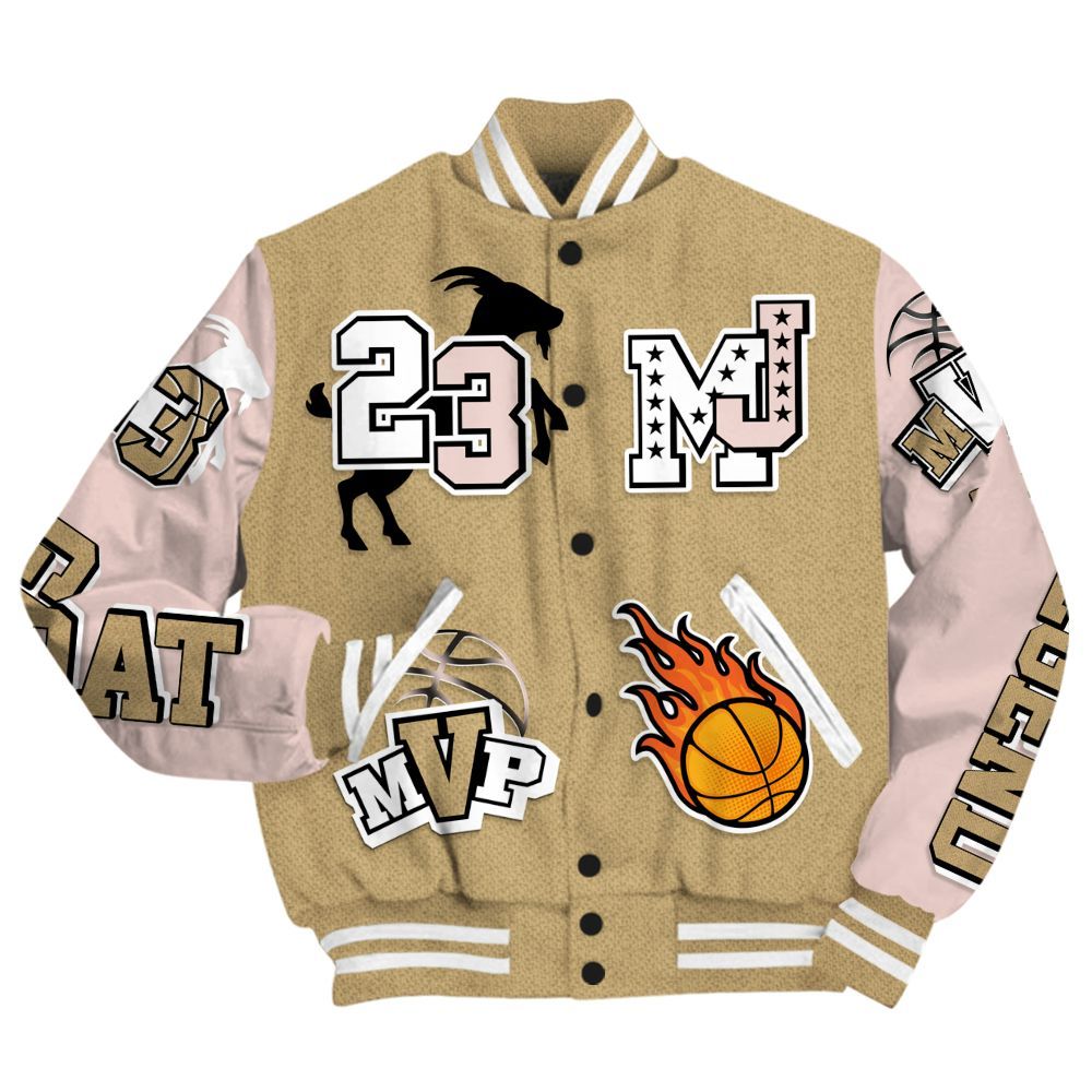 Varsity Jacket To Match Low Linen 2025 1s - 23 Goat MVP Basketball All Over Print