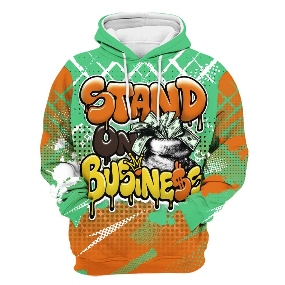 Hoodie To Match SB Dunk Low Tourmaline - Halftone Stand Business Dripping All Over Print