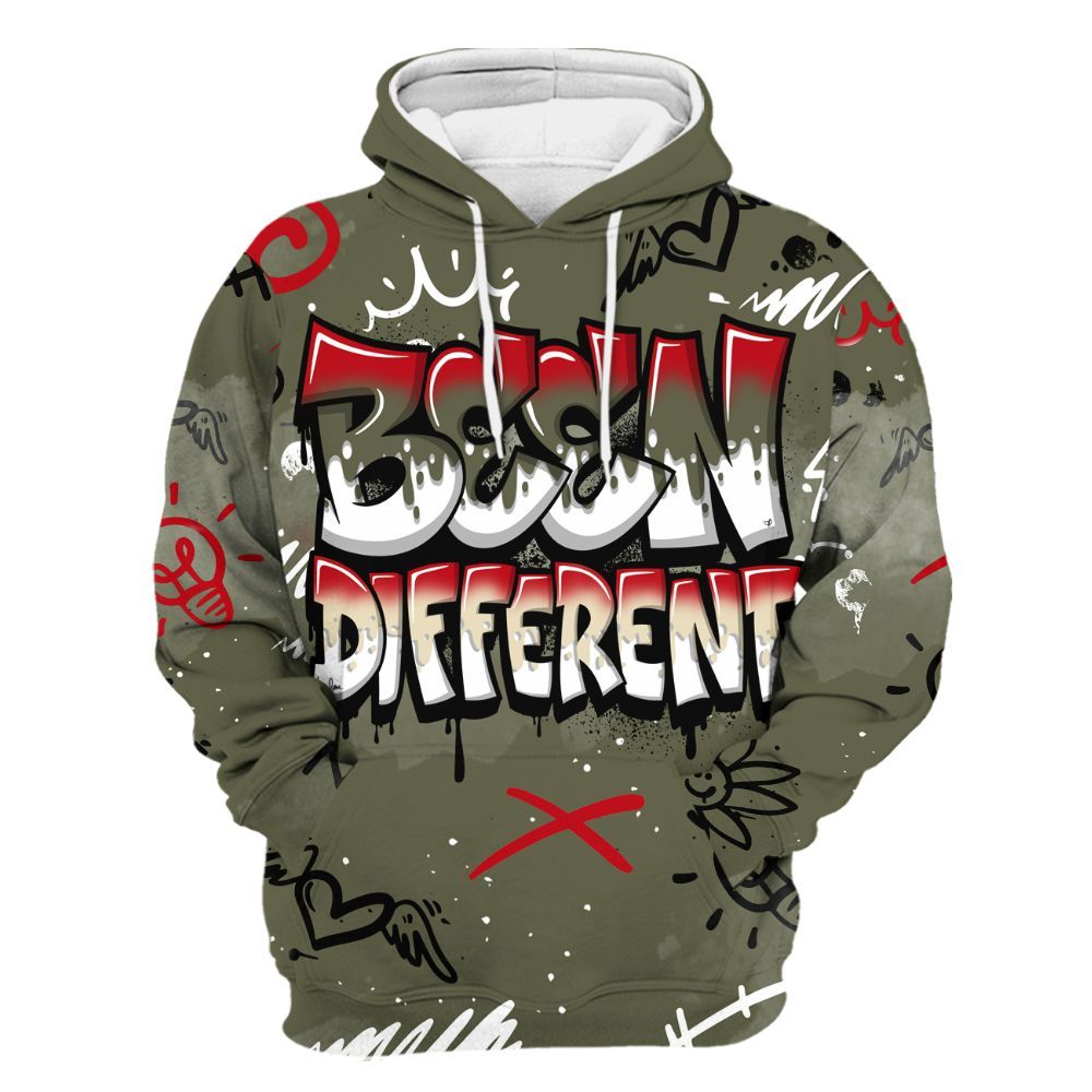 Hoodie To Match Low OG Medium Olive 1s - Drip Been Di2ferent All Over Print