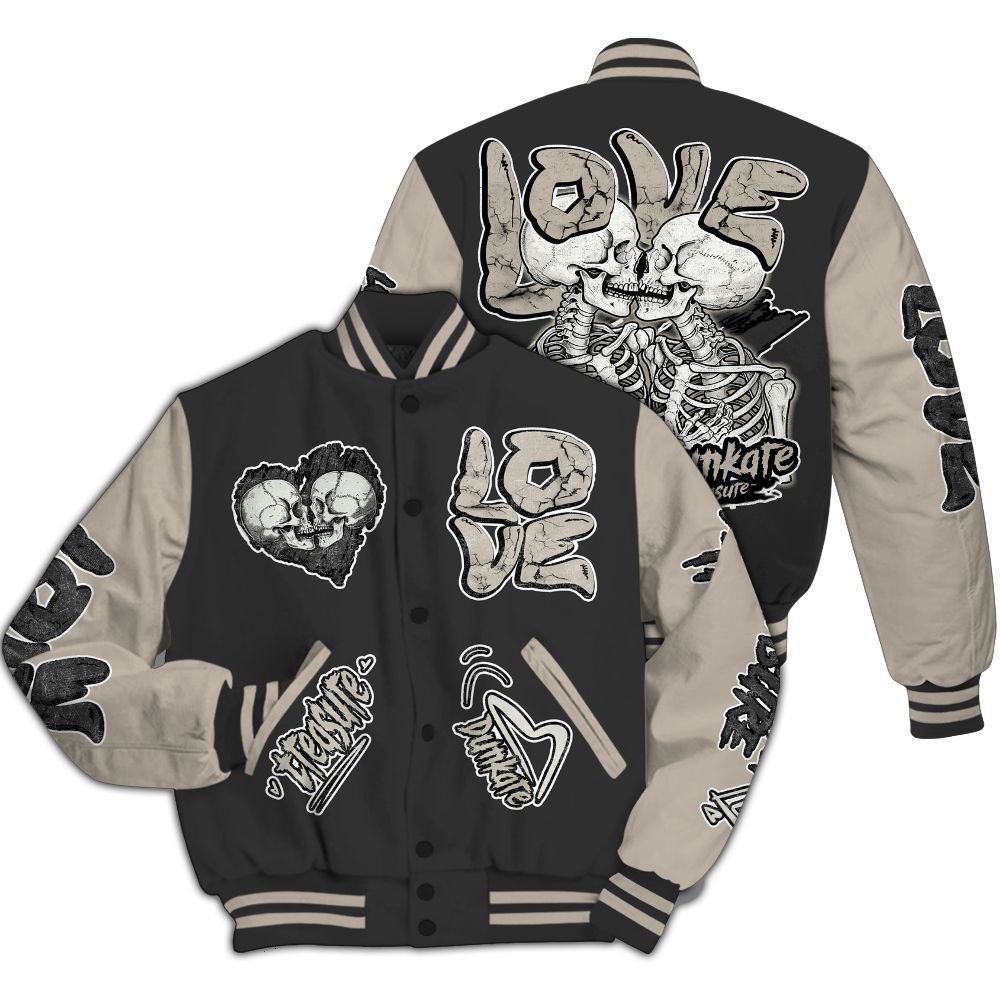 Varsity Jacket To Match RM Light Bone 4s - Skull Bear All Over Print