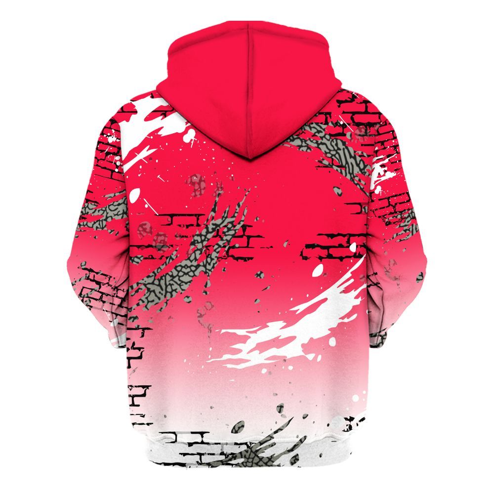 Hoodie To Match Retro Fire Red 3s - Values Of Loyalty Drip All Over Print