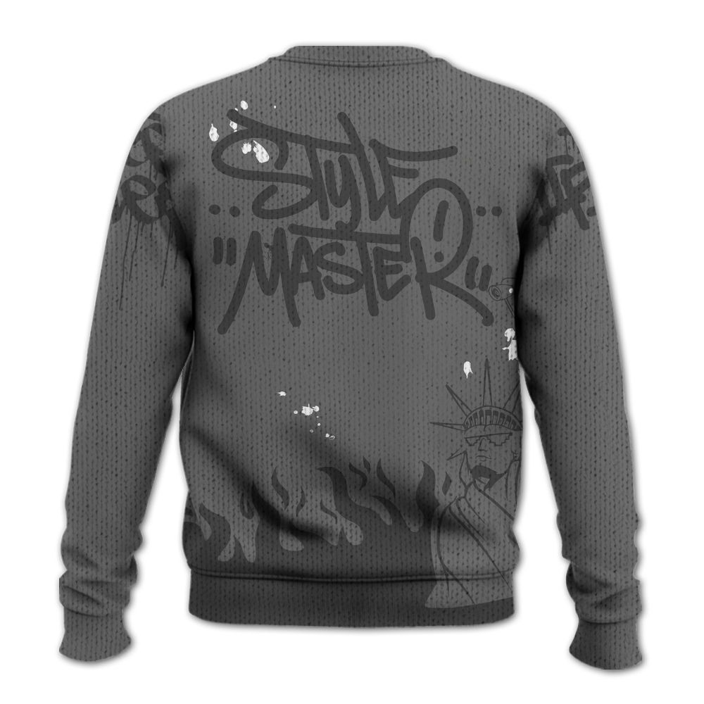 Knitted Sweater To Match Retro Stealth 12s - Graphic Fck Around Find Out