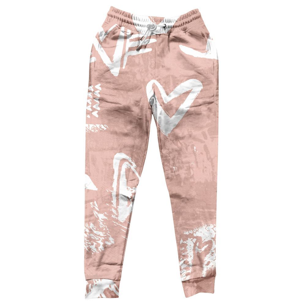 Sweatpant To Match Low Legend Pink 11s - Heart Grunge All Over Print