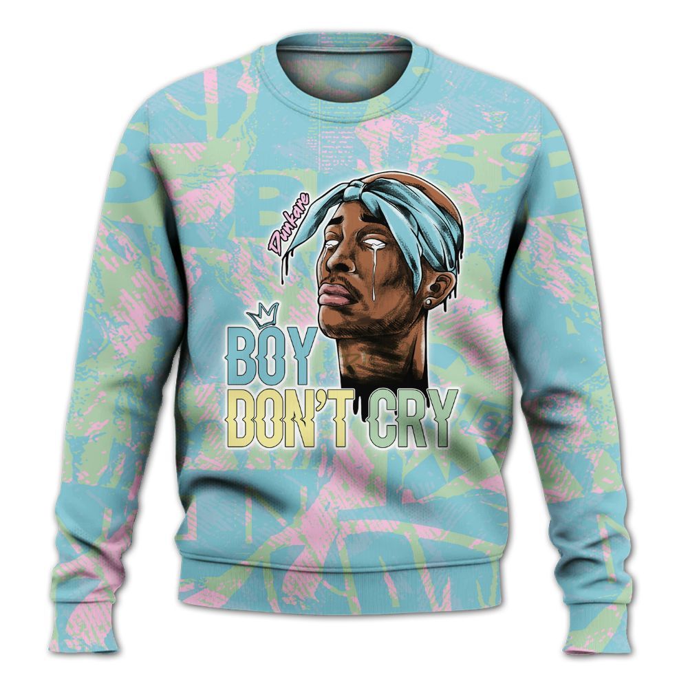 Sweatshirt To Match SB Dunk Low Visty - Boiz Ain't Cry Unique Abstract All Over Print