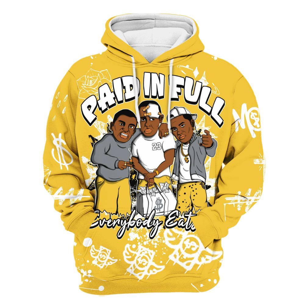 Hoodie To Match Retro Tokyo 5s - Everybody Paid In Full Crayon All Over Print