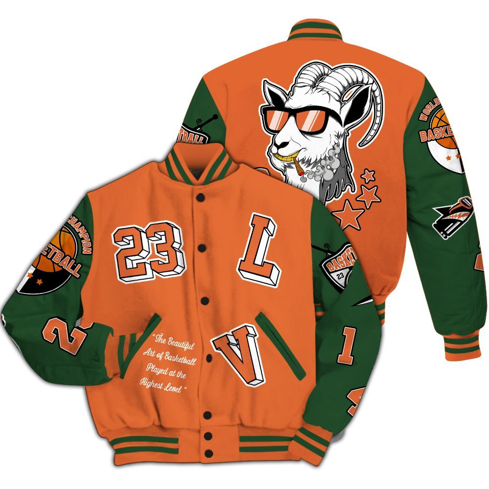Varsity Jacket To Match Low Miami 5s - The GOAT Got Em Streetwear All Over Print