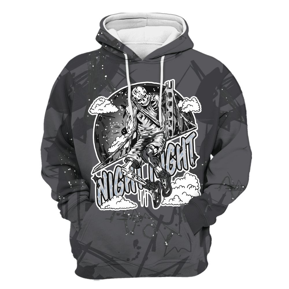 Hoodie To Match Reverse Oreo 6s - Seeya Skeleton Messyz All Over Print