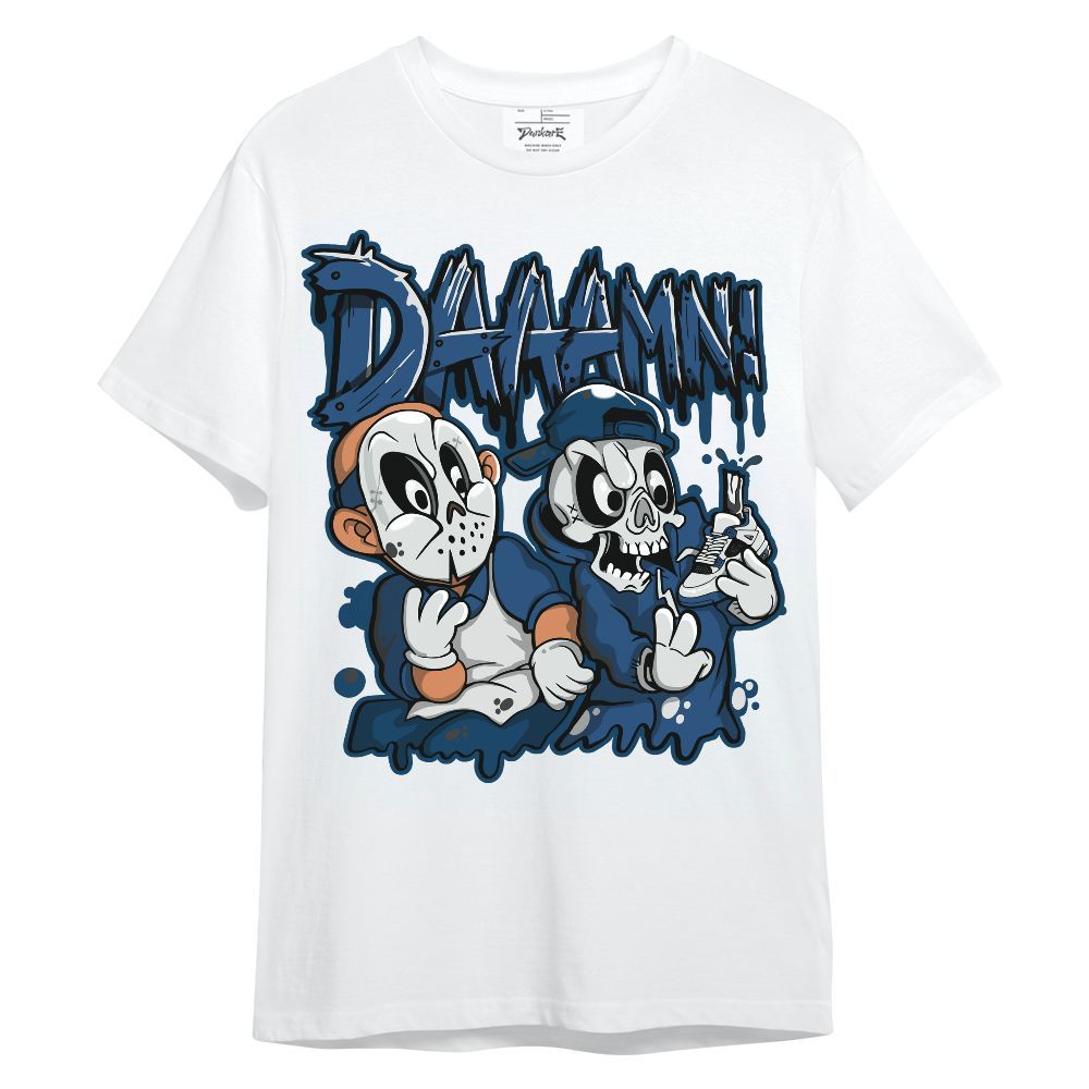Shirt To Match High OG Midnight Navy 1s - Damn Shoe Graphic Unisex Shirt