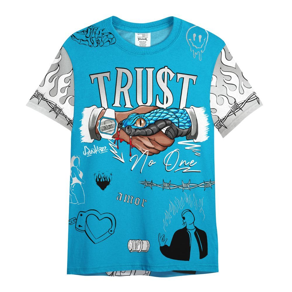 Shirt To Match Ja 3 Jurassic Park Metallic Silver - Snake Trust No One All Over Print