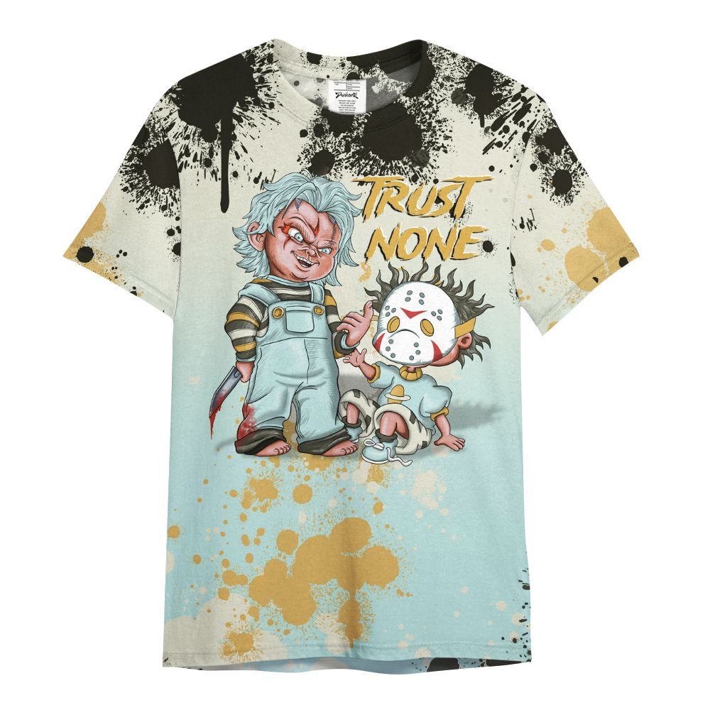 Shirt To Match Pure Platinum 4s - Trust No One Scary All Over Print