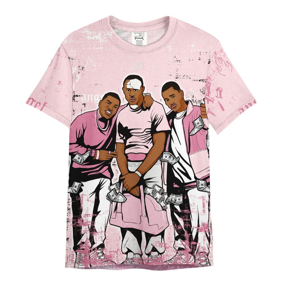 Shirt To Match GS Pearl Pink 12s Shirt, Paid In Full Money All Over Print