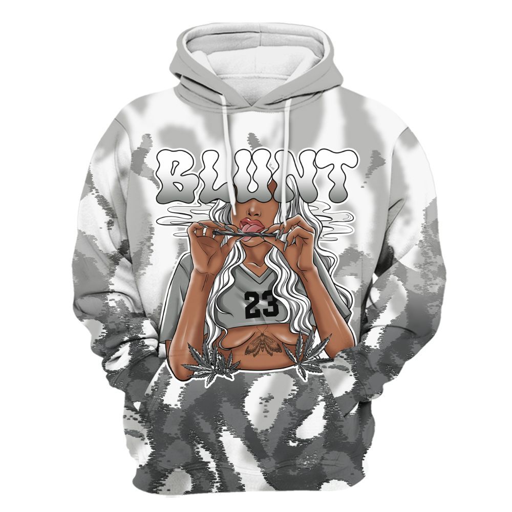 Hoodie To Match Paris Cement Grey 4s - Bluntz Burnz All Over Print