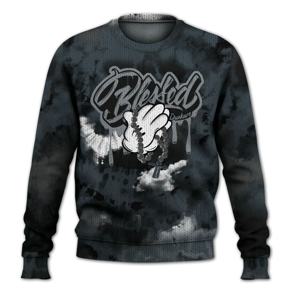 Knitted Sweater To Match Air Max Sunder Gore Tex Black - God Blessed Tie Dye