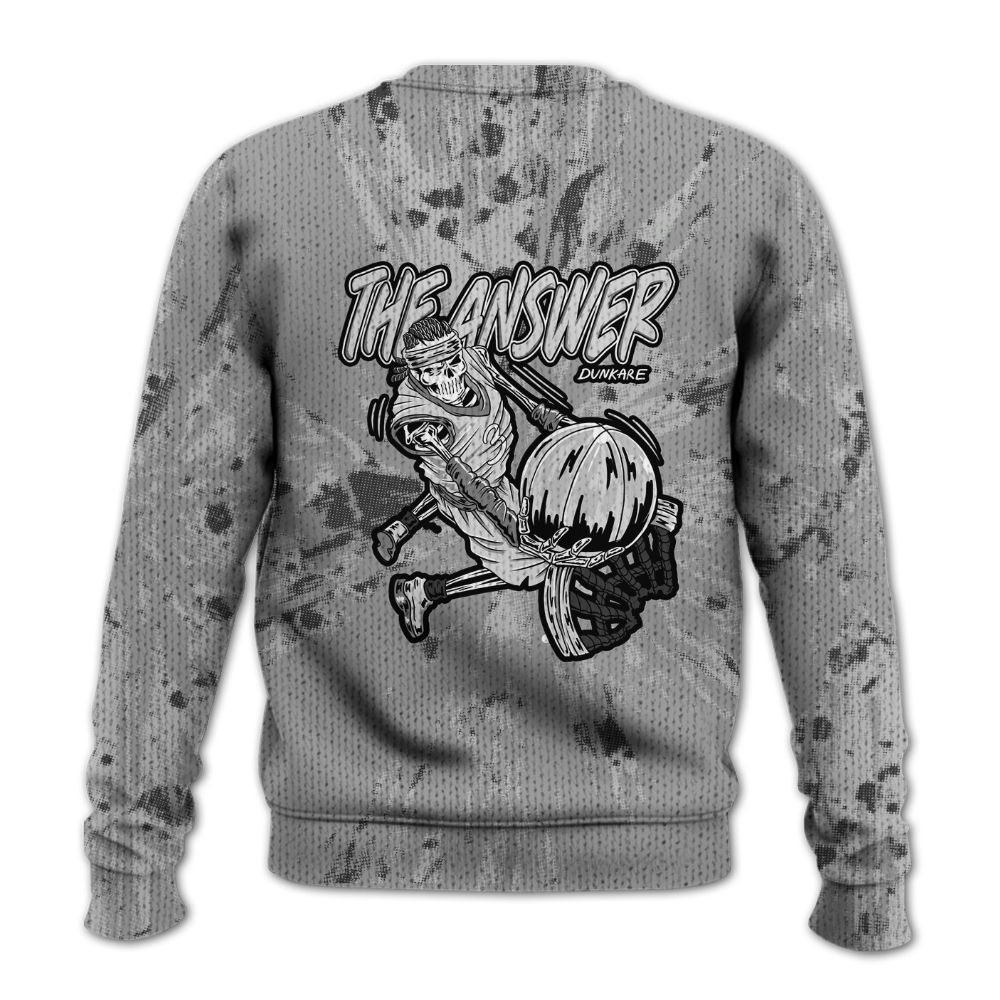 Knitted Sweater To Match Black Wolf Grey 12s - The Answer Skeleton Luxury