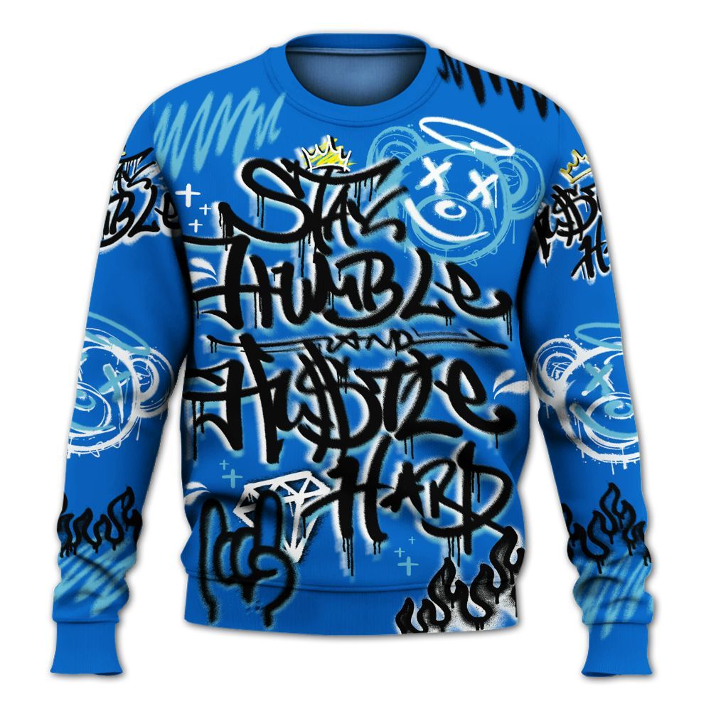 Sweatshirt To Match Dunk Low Argon - Humble Drip Streetwear Graffity All Over Print