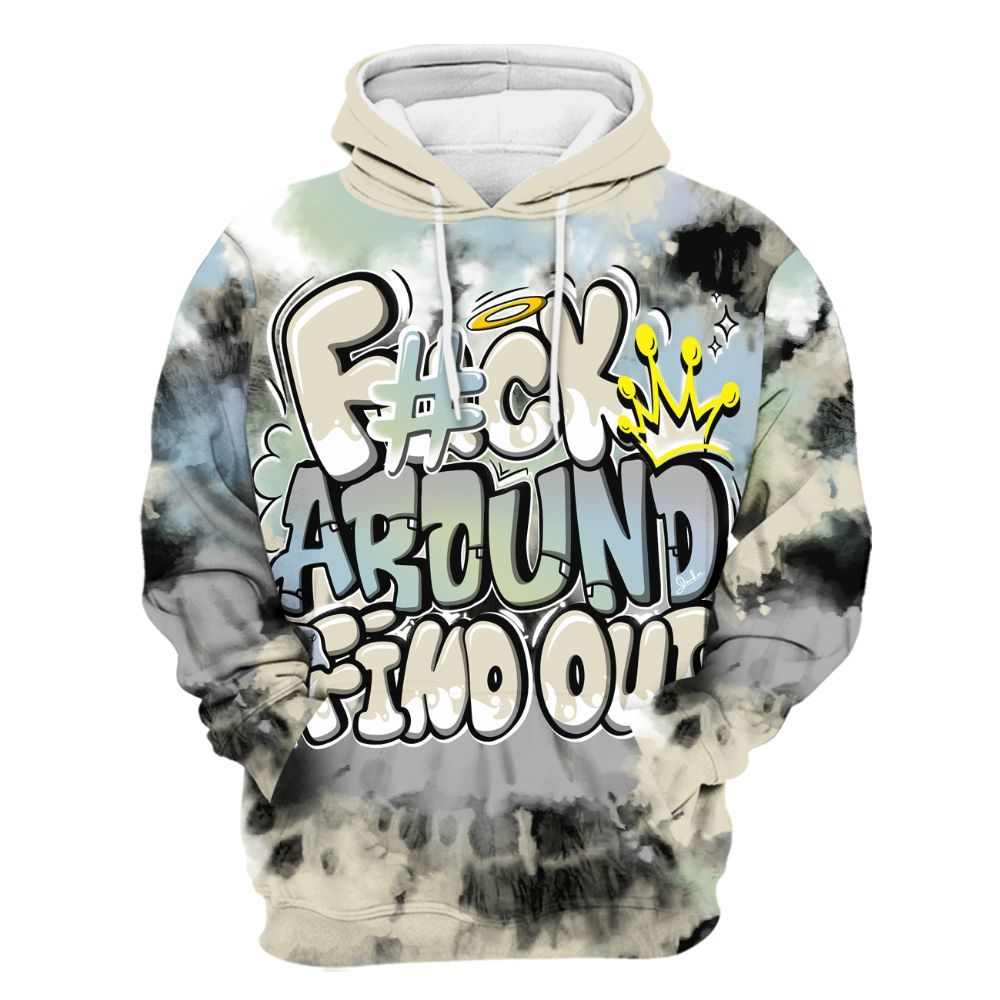 Hoodie To Match Joins Year Of The Snake 5s - Tie Dye FK Around Find Out All Over Print