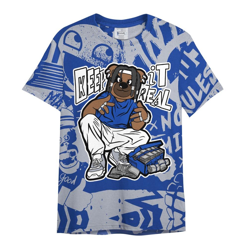 Shirt To Match Air Foamposite One Royal - Keep_in Auth Bear Monogram Graffiti Shirt Unisex