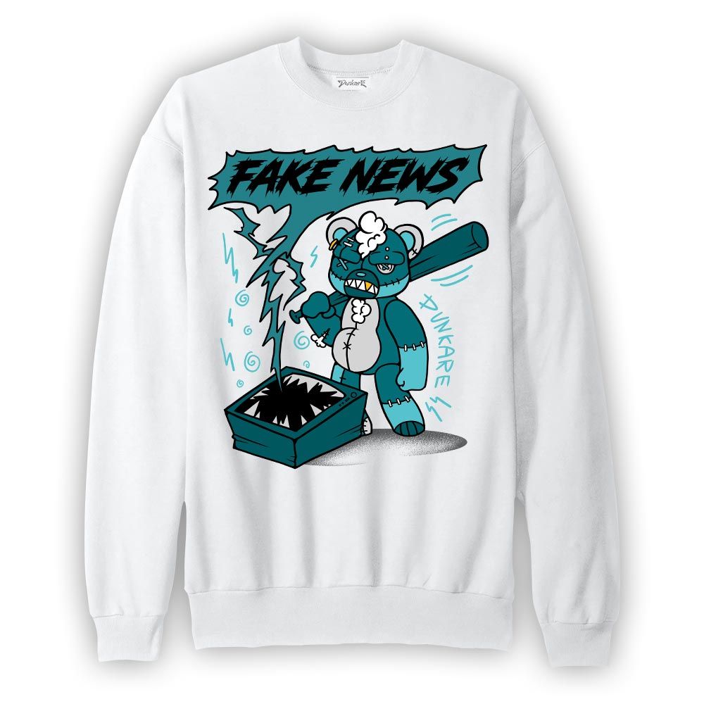 Sweatshirt To match Oxidized Green 4s Sweatshirt - False News Hugz Graphic
