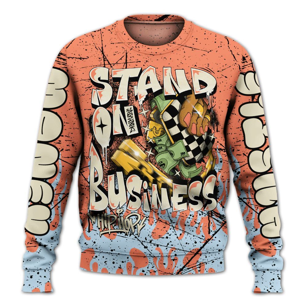 Sweatshirt To Match DJ Khaled Crimson Bliss 5s - Stand Business Graffiti All Over Print