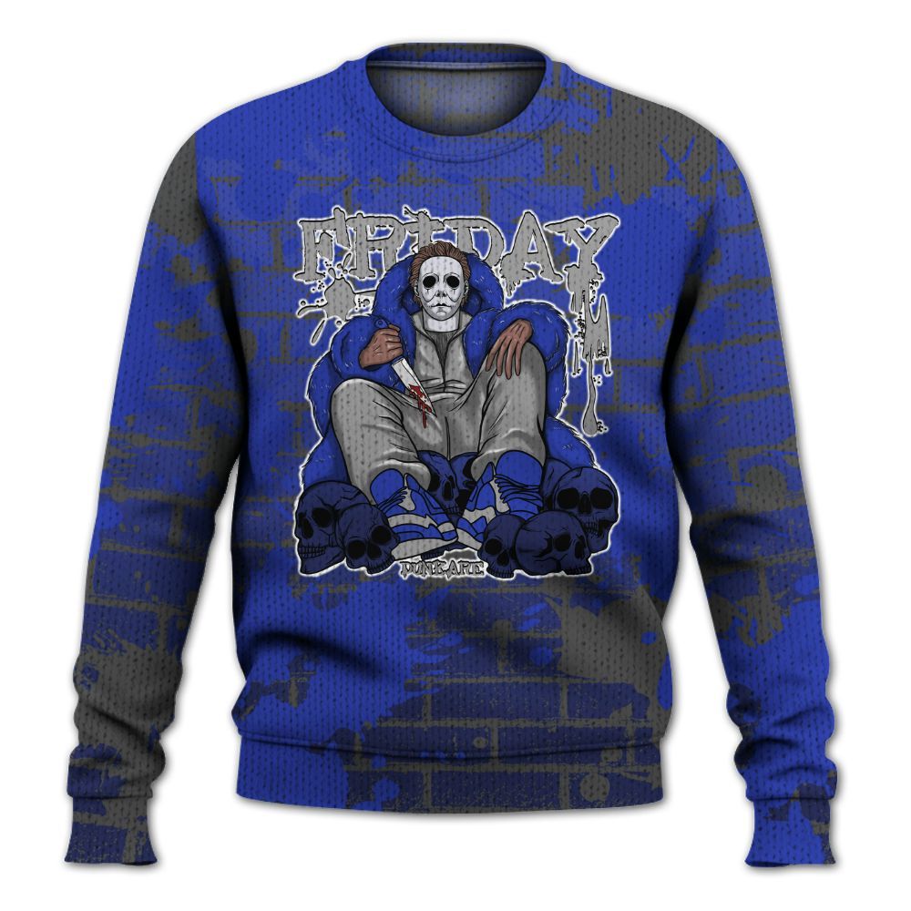 Knitted Sweater To Match Air Max Plus Black Racer Blue - Friday Brick