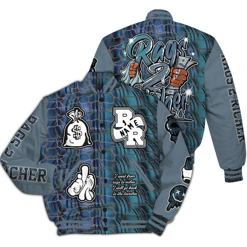 Varsity Jacket To Match Air Foamposite Kazuya Mishima - Rag 2 Rich Graphic Custom Name All Over Print