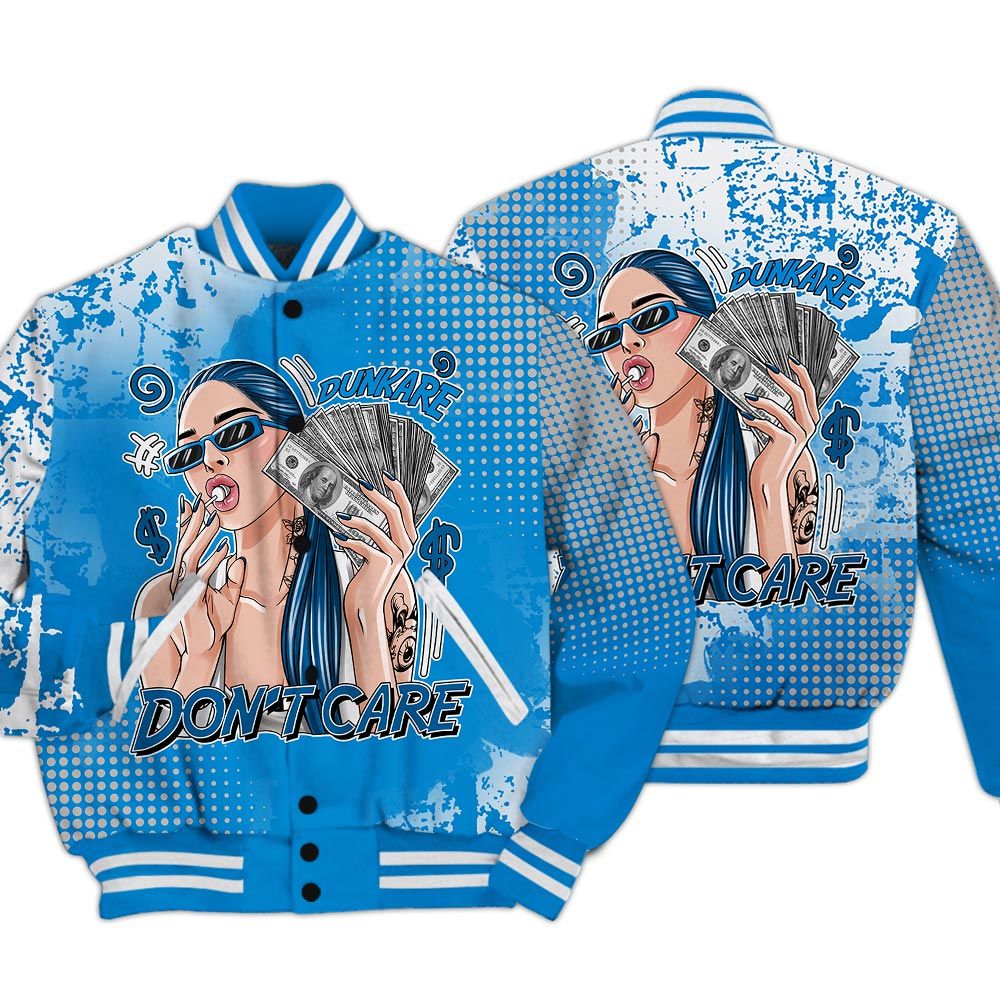 Varsity Jacket To Match Industrial Blue 4s - IDC Unique Glitch Dot Varsity Jacket Unisex