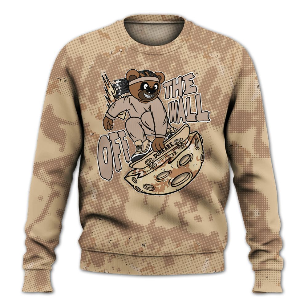 Sweatshirt To Match Desert Camo 3s - Quirky Bear Street All Over Print