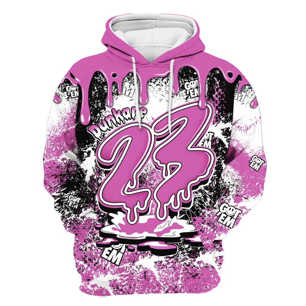 Hoodie To Match Hyper Violet 4s - Dripping 23 Drip All Over Print