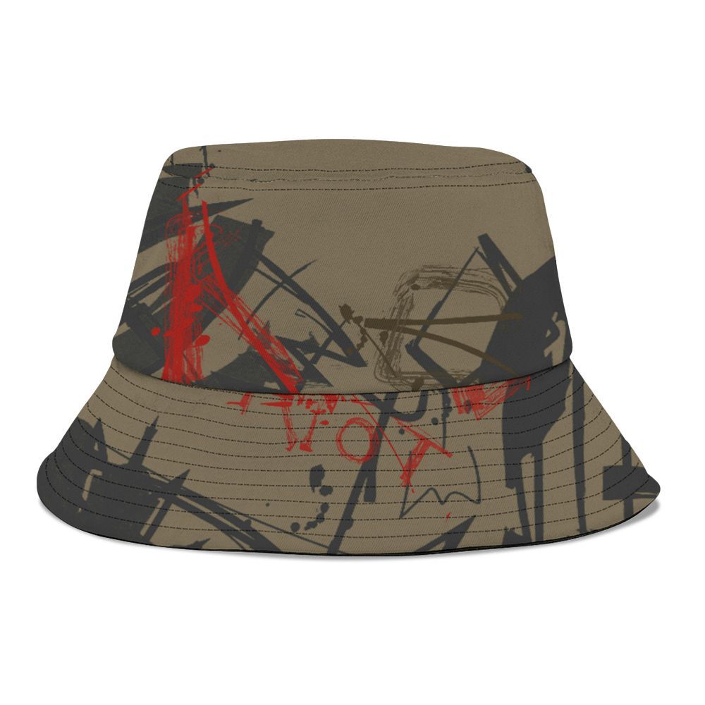 Bucket Hat To Match Olive 9s - False Romance Hugz Messyz Graphic