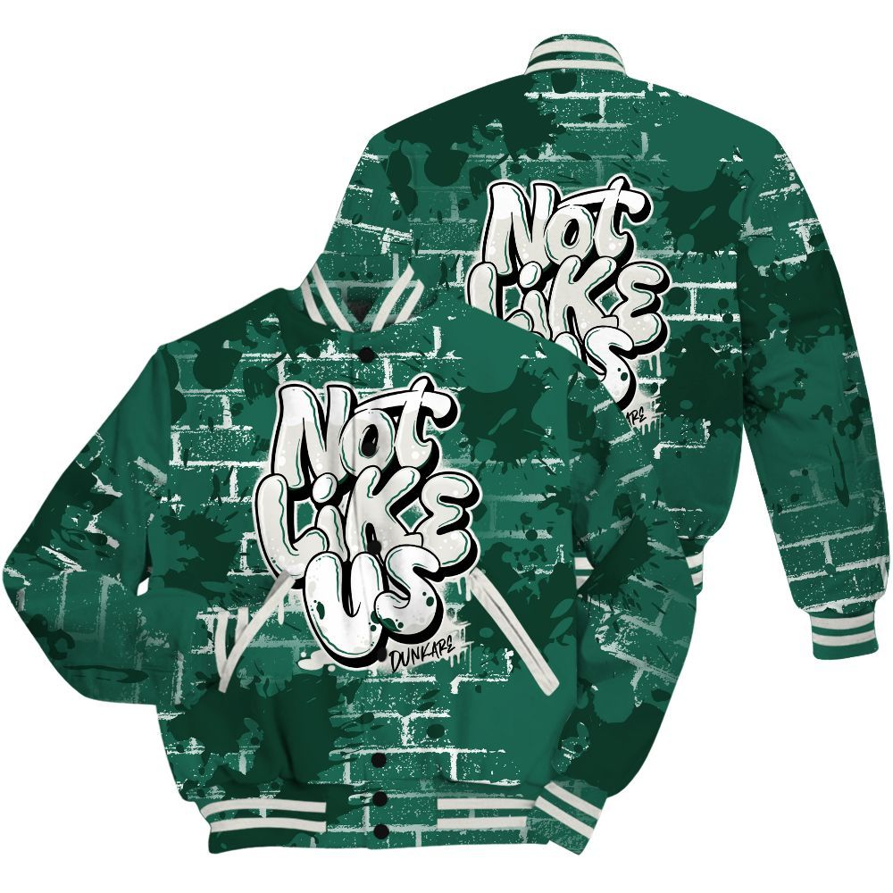 Varsity Jacket To Match Oxidized Green 4s Shirt - None Like Us Graphic Brick Art All Over Print