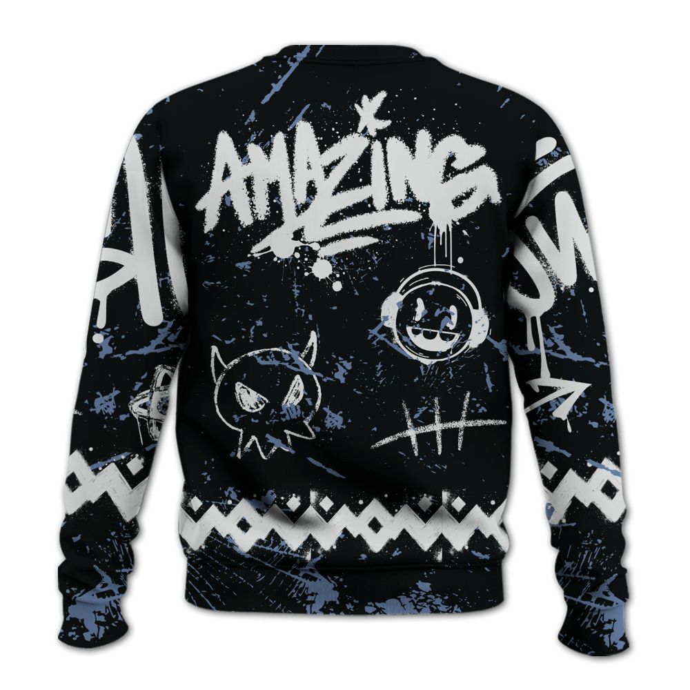 Sweatshirt To Match Mid Space Jam 1s - Friday Sneaker Crayon All Over Print