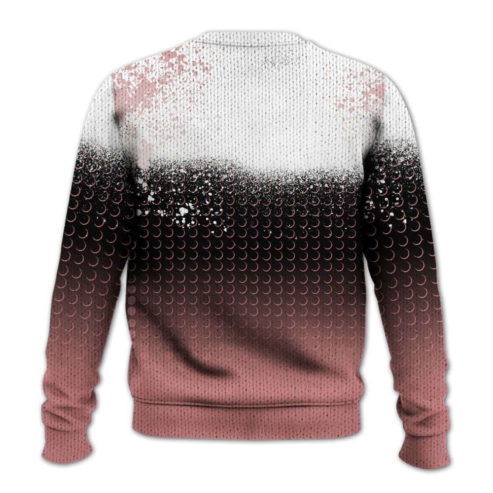 Knitted Sweater To Match Low OG Rust Pink 1s - Halftone Time Is Money