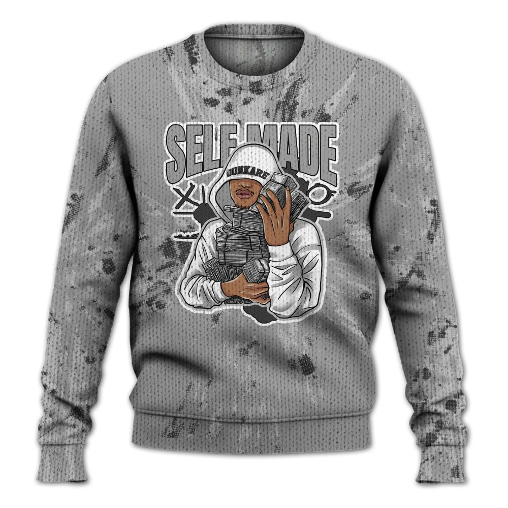 Knitted Sweater To Match Black Wolf Grey 12s - Selfmade Lux