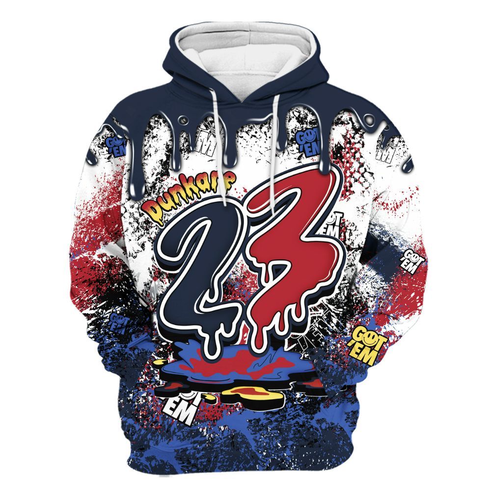 Hoodie To Match Dunk Low COJP What The 2024 - Dripping 23 Drip All Over Print