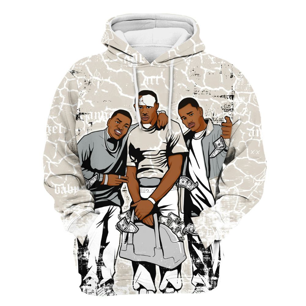 Hoodie To Match Retro Pure Money 3s - Paid In Full Money All Over Print