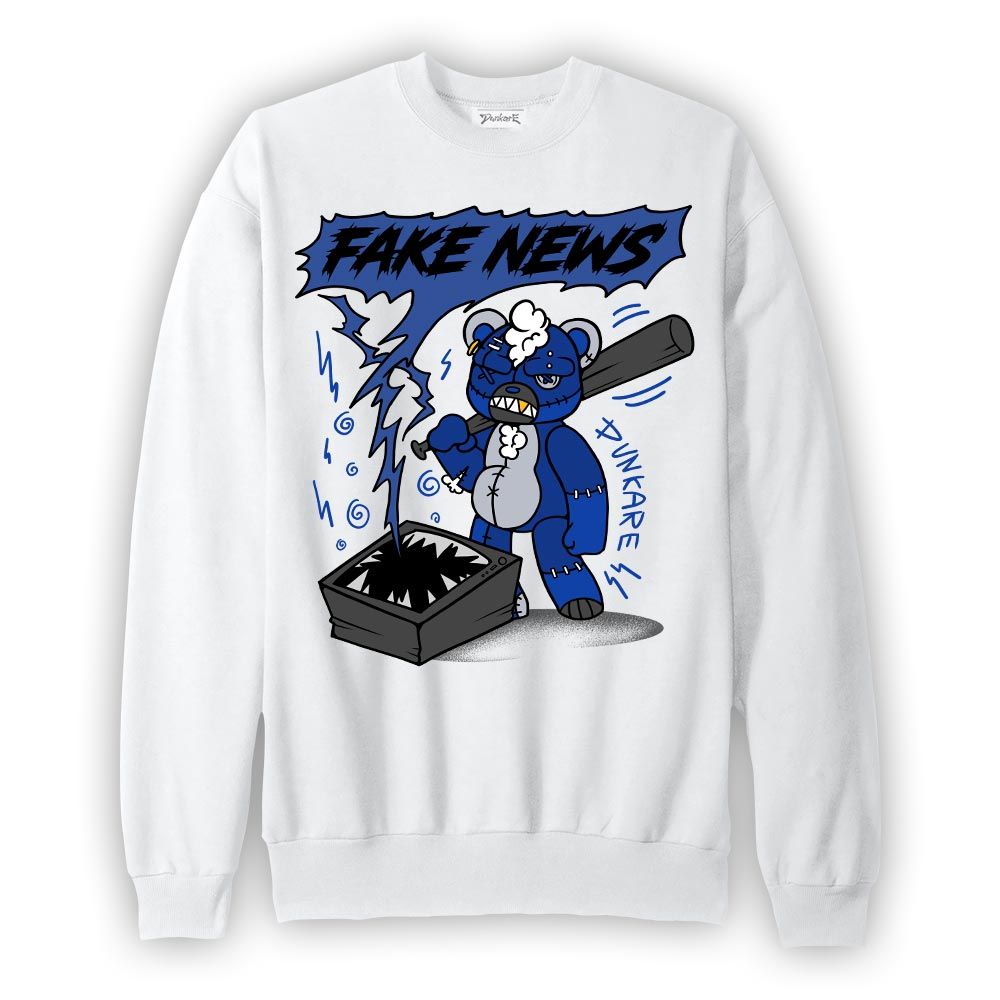 Sweatshirt To match Air Foamposite One Royal Sweatshirt - False News Hugz Graphic