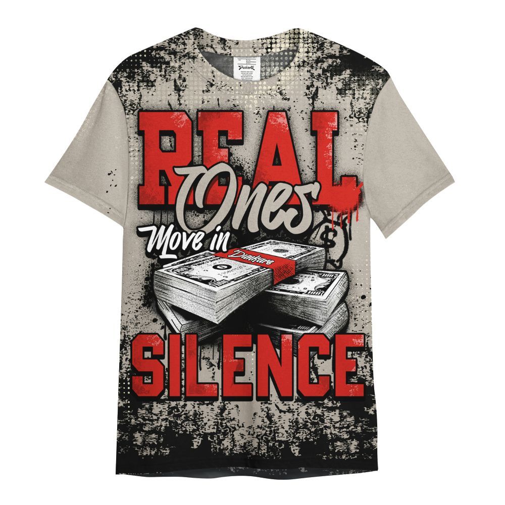Shirt To Match Low OG Phantom 1s - Move In Silence Money Street Retro All Over Print